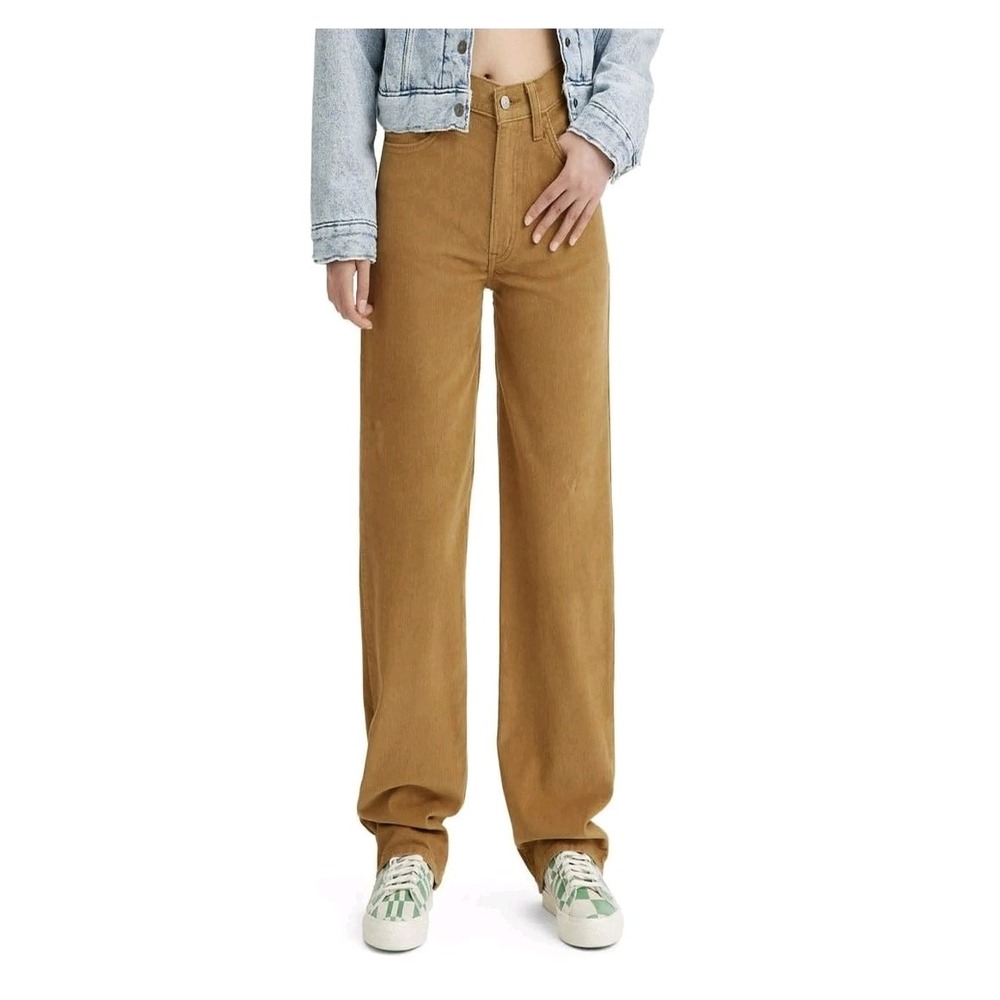 BBC-L Levi's Women's Mid-Rise '94 Baggy Straight Jeans - Dijon Corduroy 32